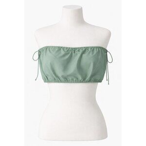 Vans Riley Parachute Bandeau Tube Top Green Nylon Strapless XXL NWT